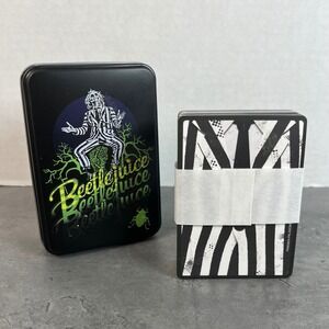 Beetlejuice Playing Cards Deck with Themed Tin Box Set - New, Unused Excellent